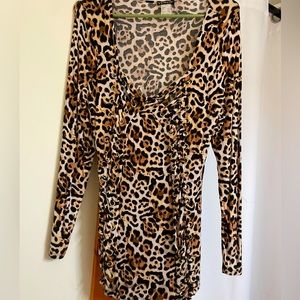 Leopard Venus blouse size L